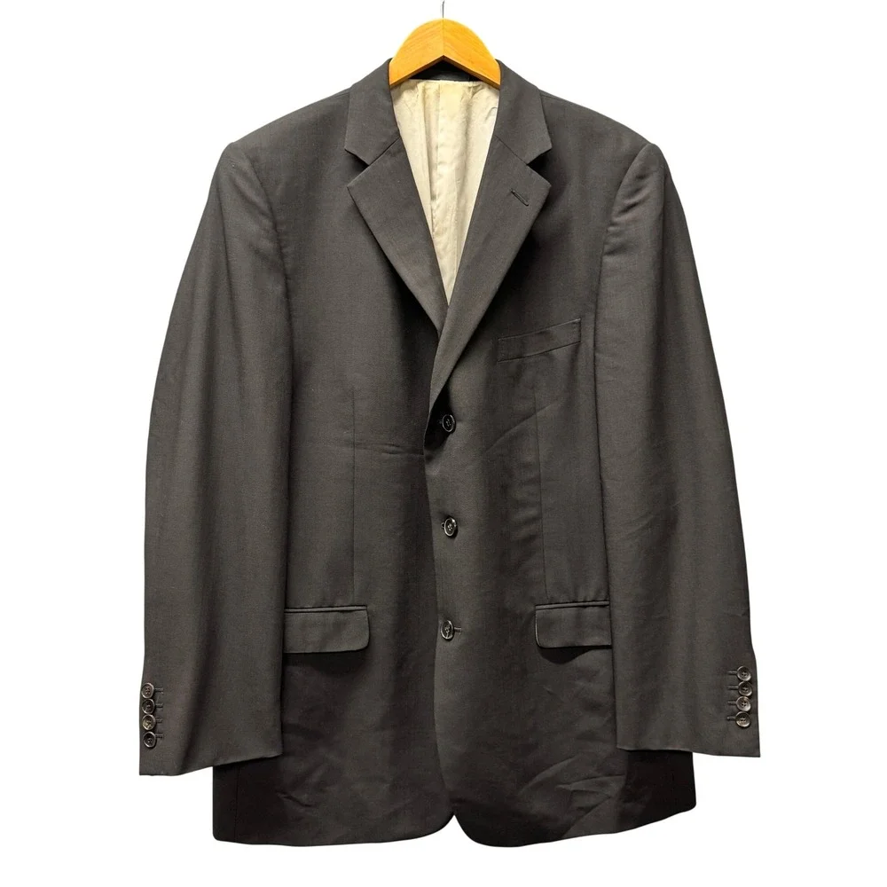 Vintage Gucci Blazer Mens 46 Tom Ford 2002 Black Wool Mohair London City Zegna